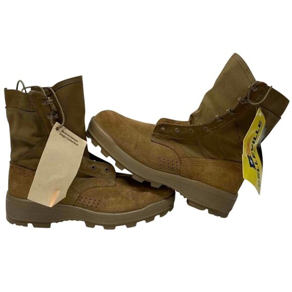 Belleville Mens 901 Tan Combat Boots Size 12R Made In USA Durable Suede & Nylon - Picture 8 of 10